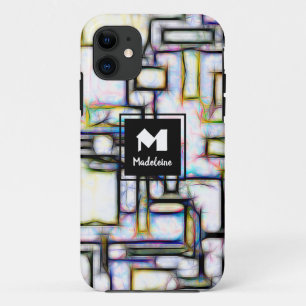 Case-Mate iPhone Case Aquarelle personnalisée Monogramme géométrique Abs