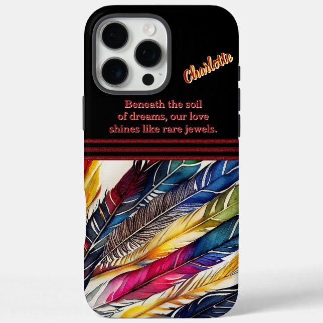 Coques Case-Mate iPhone Aquarelle Plumes en Harmonie (Verso)