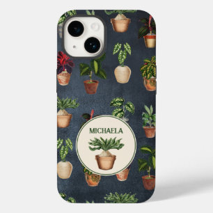 Coque Pour iPhone 14 Aquarelle Pointe Plante Terracotta Pots Rustique