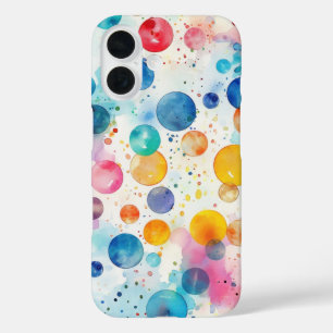 Coque Pour iPhone 16 Aquarelle pois