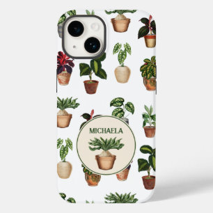 Coque Pour iPhone 14 Aquarelle Poted Plante Terracotta Nom des pots