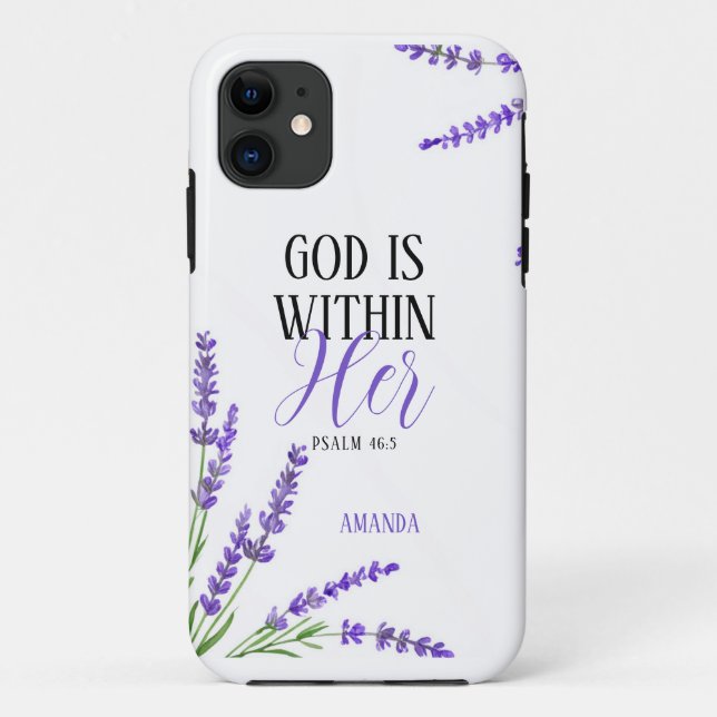 Coques Case-Mate iPhone Aquarelle Purple Lavender Fleurs Jolie Foi (Dos)