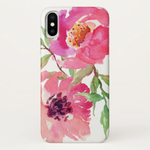 Case-Mate iPhone Case Aquarelle rose chaud motif floral