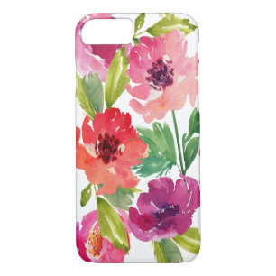Etui iPhone Case-Mate Aquarelle rose et pourpre Florale