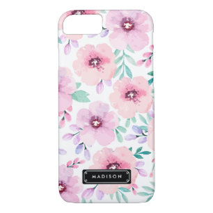 Coque iPhone 8/7 Aquarelle rose Fille