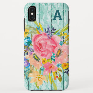 Case-Mate iPhone Case Aquarelle Rose Floral Spray avec initial