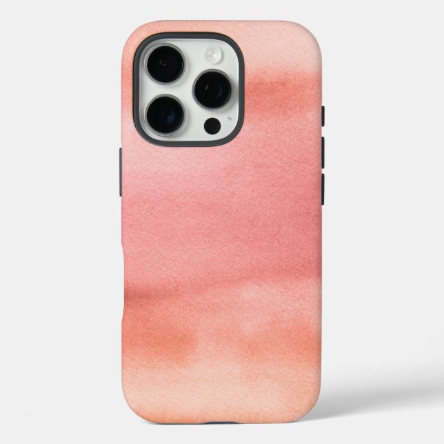 Coques Case-Mate iPhone Aquarelle rose orangée (Verso)