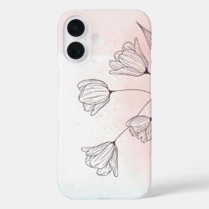 Coque Pour iPhone 16 Aquarelle rose romantique Floral