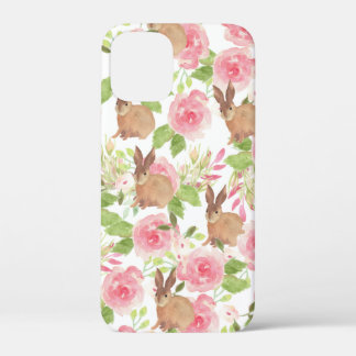 Case-Mate iPhone Case Aquarelle rose roses rose floral brun lapin Ca