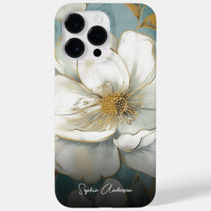 Coque Pour Pour iPhone 14 Pro Max Aquarelle Roses Fleur avec votre Monogramme