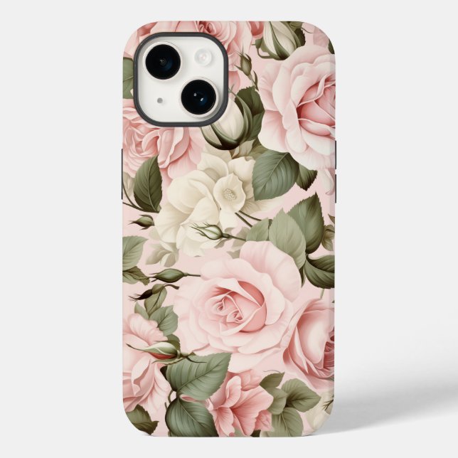 Coques Case-Mate iPhone Aquarelle Roses roses (Verso)