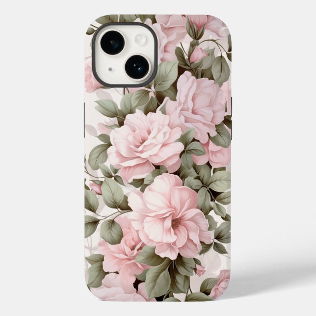 Coques Case-Mate iPhone Aquarelle Roses roses (Verso)
