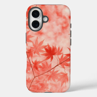 Coque Pour iPhone 16 Aquarelle Rouge Feuille d'érable - Automne Nature 