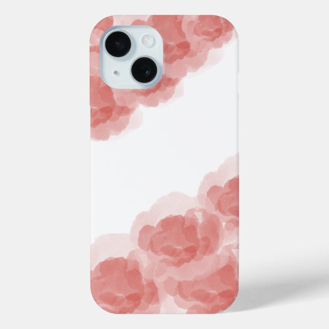 Coques Case-Mate iPhone Aquarelle rouge magique Rose de luxe Art Abstrait (Verso)