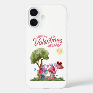Coque Pour iPhone 16 Aquarelle Saint Valentin Gnome Couple