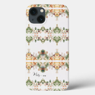 Case-Mate iPhone Case Aquarelle stylisée Floral Line Texte personnalisé