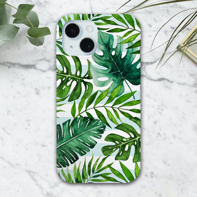 Coques Case-Mate iPhone Aquarelle stylish Tropical Green Botanique (Créateur téléchargé)