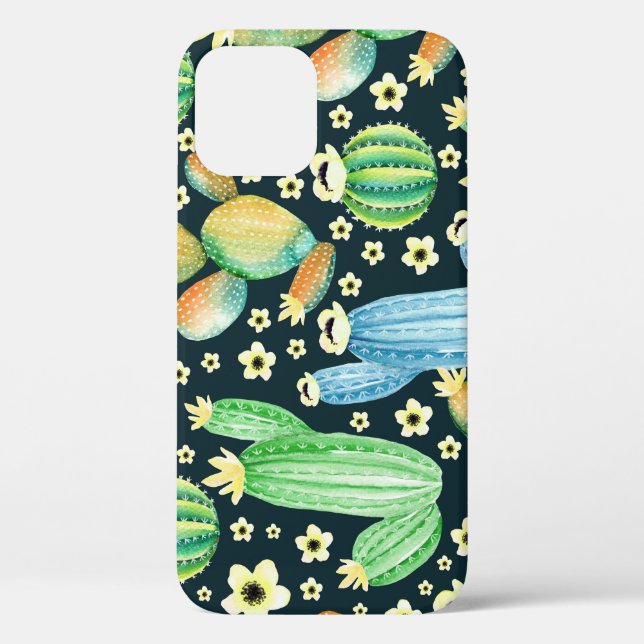 Coques Case-Mate iPhone Aquarelle Succulente Cactus Motif Floral (Verso)