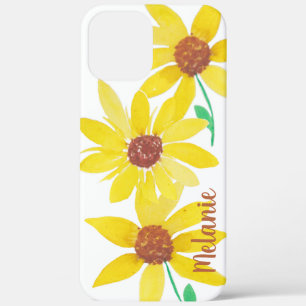 Case-Mate iPhone Case Aquarelle tournesol jaune Floral Monogramme