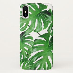 Etui iPhone Case-Mate Aquarelle Tropical Monstera Feuille Motif