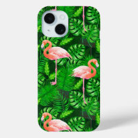 Aquarelle tropicale Flamant rose