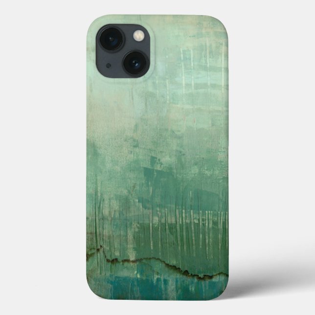 Coques Case-Mate iPhone Aquarelle verte contemporaine (Verso)