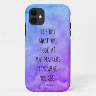 Case-Mate iPhone Case aquarelle violette conception Thoreau citation lit