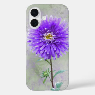 Coque Pour iPhone 16 Aquarelle violette Dahlia