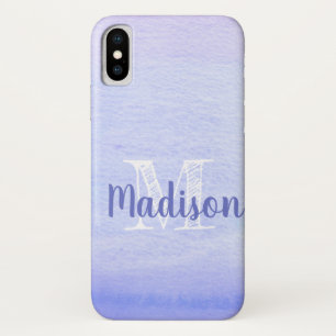 Case-Mate iPhone Case Aquarelle violette Lavande Nom initial