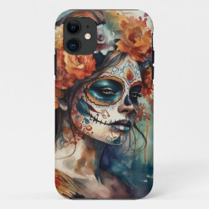 Case-Mate iPhone Case Aquarelle vive Dia de los Muertos Catrina