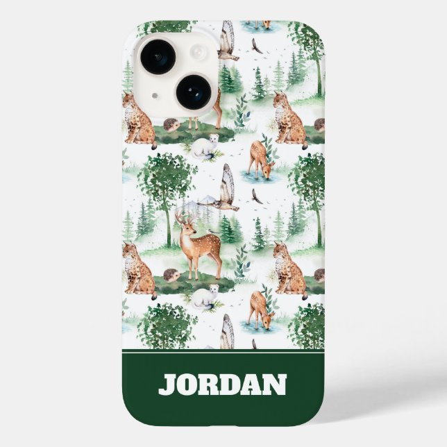 Coques Case-Mate iPhone Aquarelle Woodland Baby Motif animal (Verso)