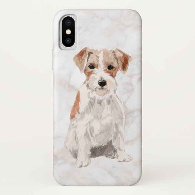 Coques Case-Mate iPhone Aquarelles Jack Russel Terrier à Haired (Dos)