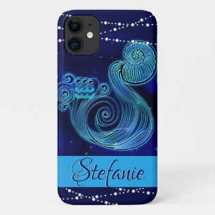 Case-Mate iPhone Case Aquarius en bleu foncé Coque-coque iphone mat