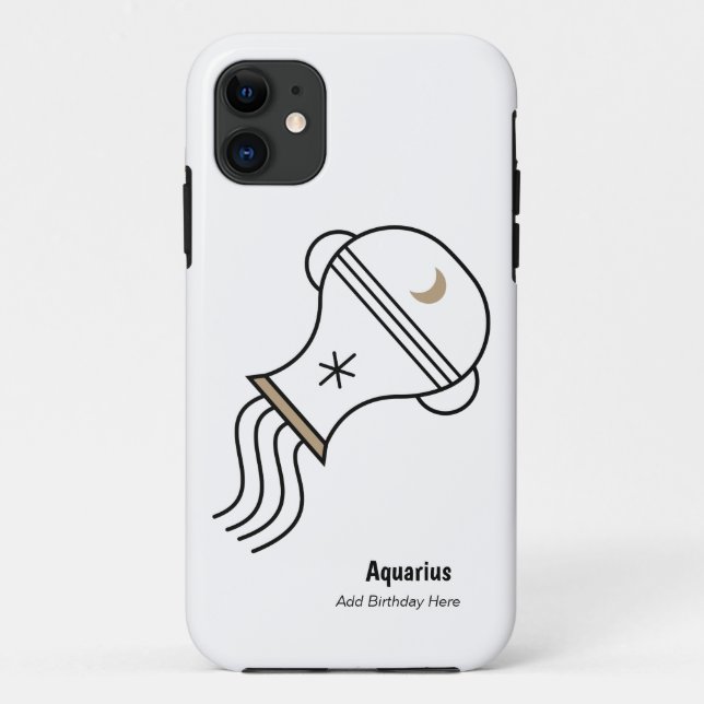Coques Case-Mate iPhone Aquarius le porteur d'eau personnalisé (Dos)