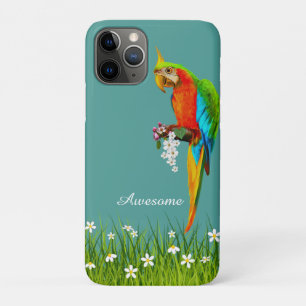 Case-Mate iPhone Case Ara tropical et fleurs blanches sur sarcelle