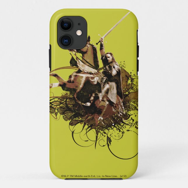 Coques Case-Mate iPhone Aragorn équitation d'un cheval vectoriel collage (Dos)