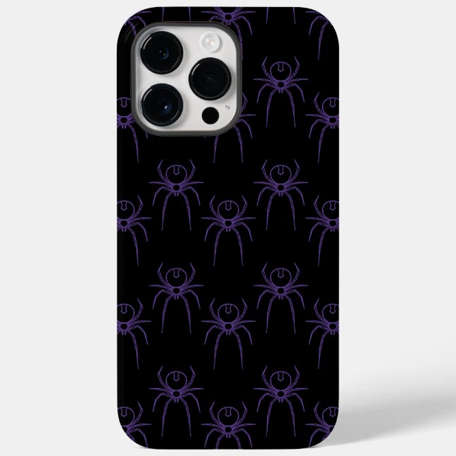 Coques Case-Mate iPhone Araignée en violet et noir (Verso)