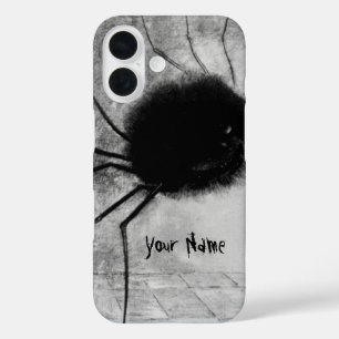 Coque Pour iPhone 16 Araignée souriante par Odilon Redon, Halloween Vin