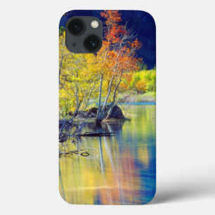 iPhone 13 Coque Arbre d'Aspen en en automne se reflétant dans le l