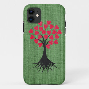 Coque Case-Mate Pour iPhone Arbre de coeur sur la caisse verte de l'iPhone 5