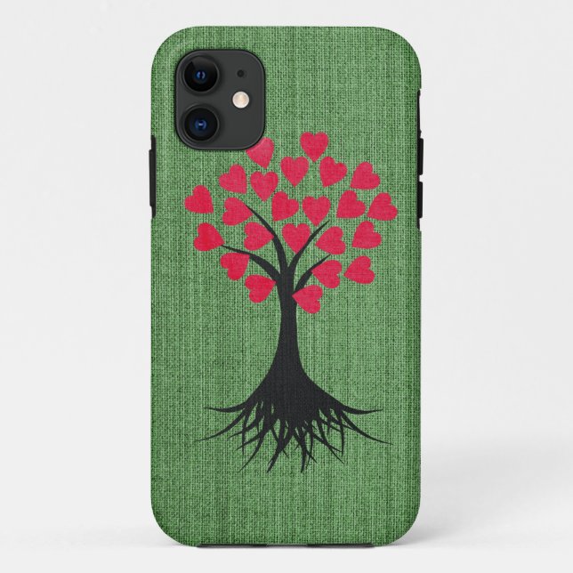 Coques Case-Mate iPhone Arbre de coeur sur la caisse verte de l'iPhone 5 (Dos)