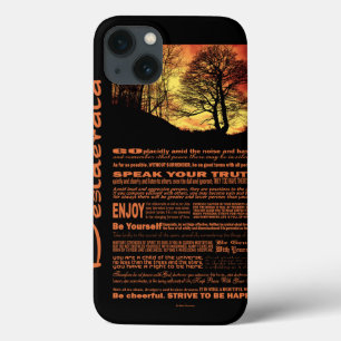 Coques Pour iPhone Arbre de coucher du soleil de soirée de poème de