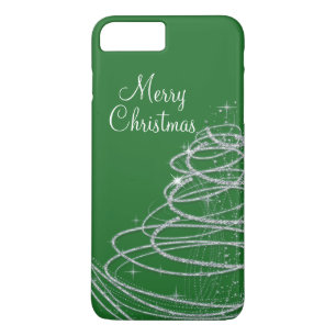 Coque iPhone 8 Plus/7 Plus Arbre de Joyeux Noël de Bling