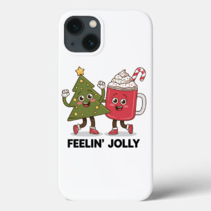 Case-Mate iPhone Case Arbre de Noël amateur de café hiver se sentant joy