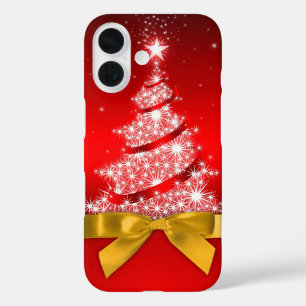 Coque Pour iPhone 16 Arbre de Noël avec faux Bow