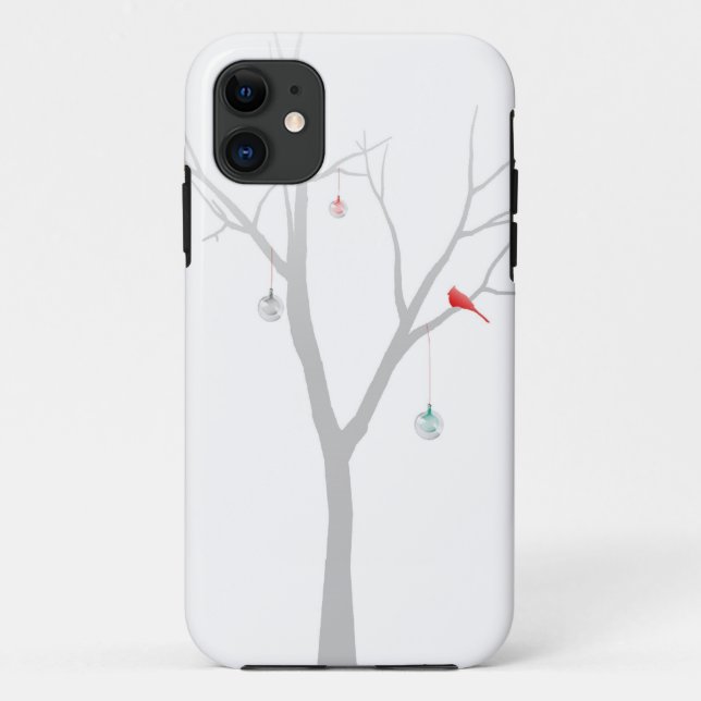 Coques Case-Mate iPhone Arbre de Noël clairsemé (Dos)