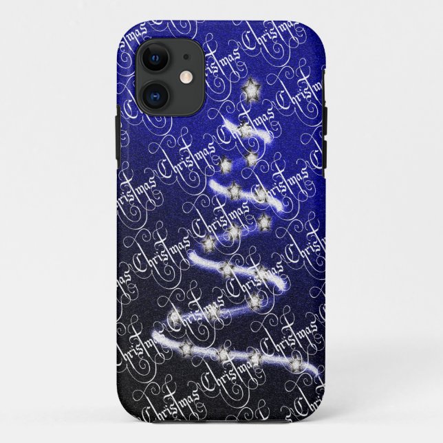Coques Case-Mate iPhone Arbre de Noël et étoiles - (Dos)