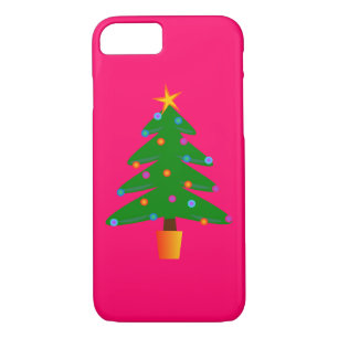 Coque iPhone 7 Arbre de Noël Festif Vert