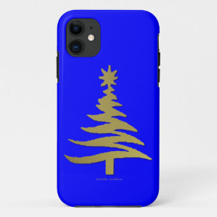 Etui iPhone Case-Mate Arbre de Noël moderne imprimé or