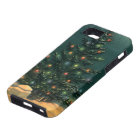 Arbre de Noël Vintage à la nuit avec lumières